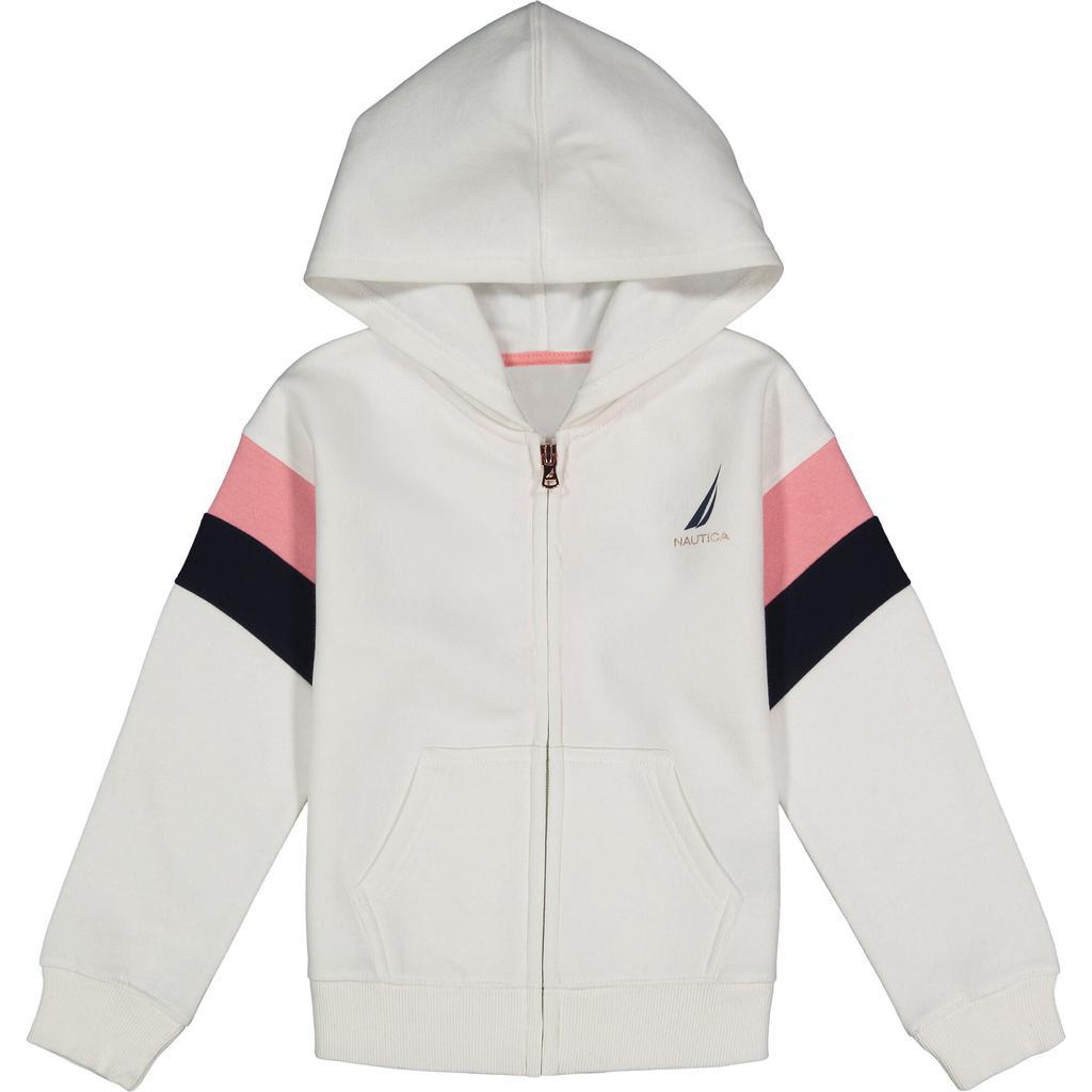 商品Nautica|Nautica Toddler Girls' Fleece Colorblock Hoodie (2T-4T),价格¥171,第1张图片