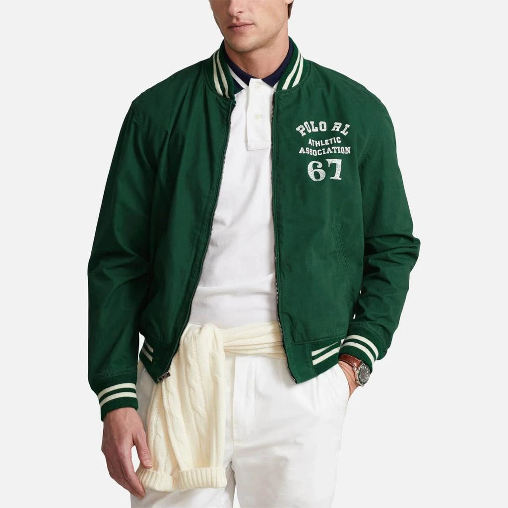 商品Ralph Lauren|Polo Ralph Lauren Men's Poplin Varsity Jacket - New Forest,价格¥1499,第1张图片