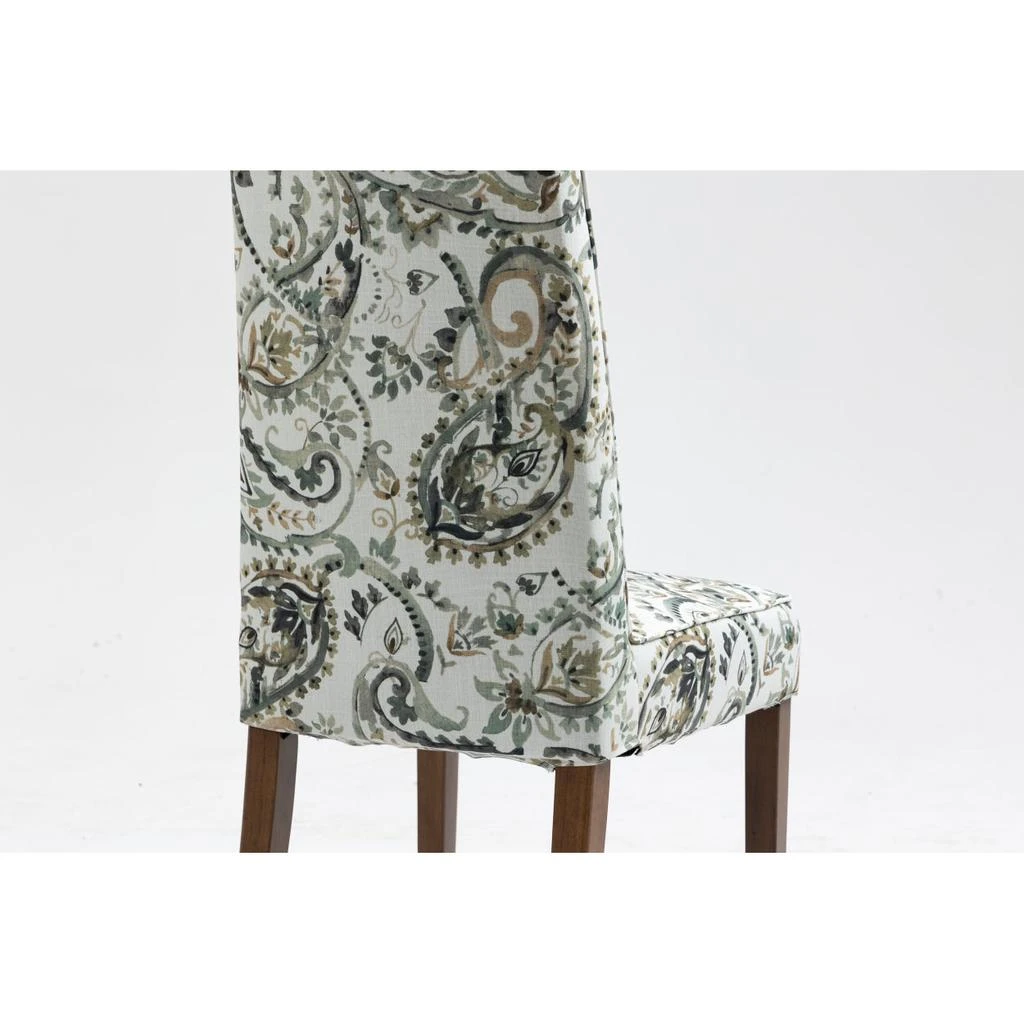 商品Simplie Fun|Cover Removable Interchangeable and Washable Taupe Cashew Fabric Upholstered Parsons Chair,价格¥1395,第4张图片详细描述