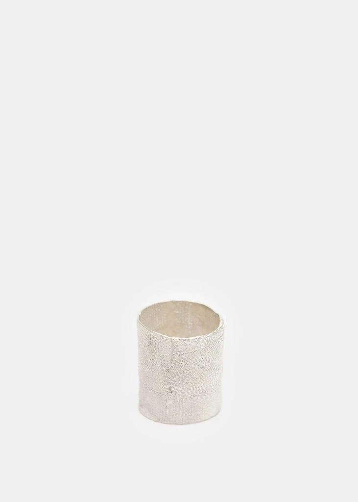 商品DETAJ|Detaj Satin White Burned Bandage Wide Ring,价格¥2095,第3张图片详细描述