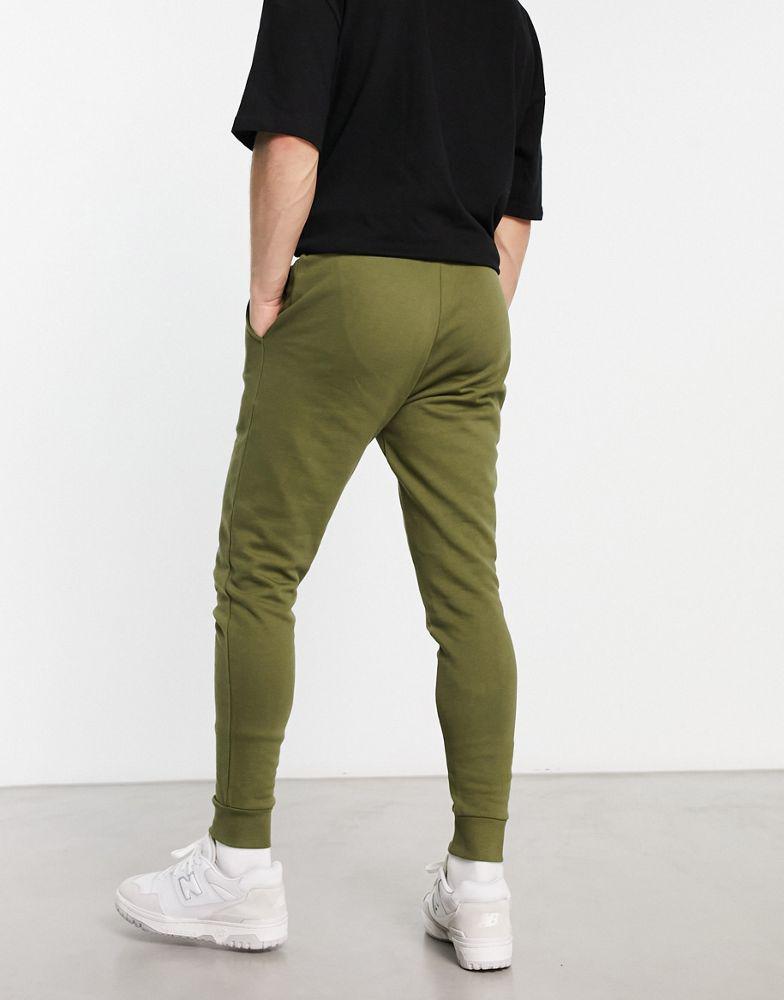 ASOS DESIGN skinny joggers in green商品第2张图片规格展示