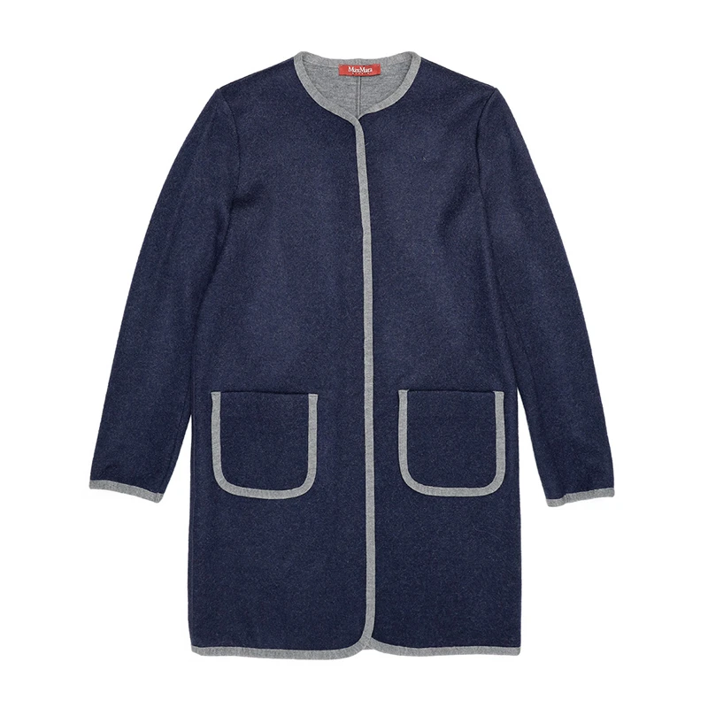 商品[国内直发] Max Mara|MAX MARA 海军蓝色女士风衣 69160662-600-002,价格¥4046,第1张图片