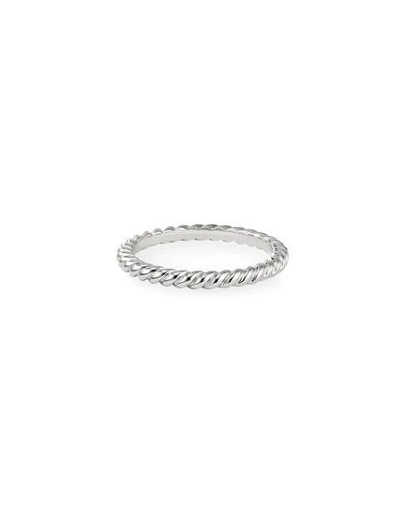商品David Yurman|2mm Platinum Cable Wedding Band, Size 8,价格¥7407,第2张图片详细描述