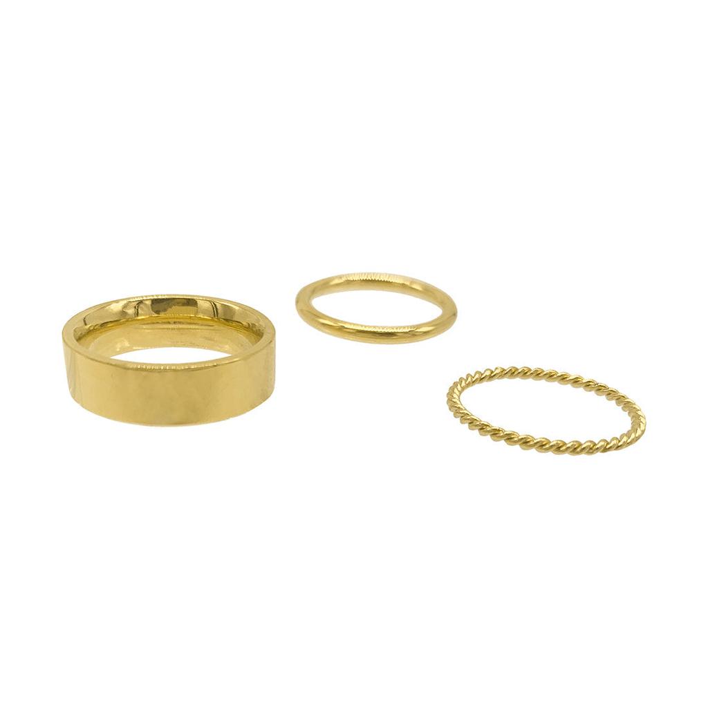 Adornia Stacking Band Set gold商品第1张图片规格展示