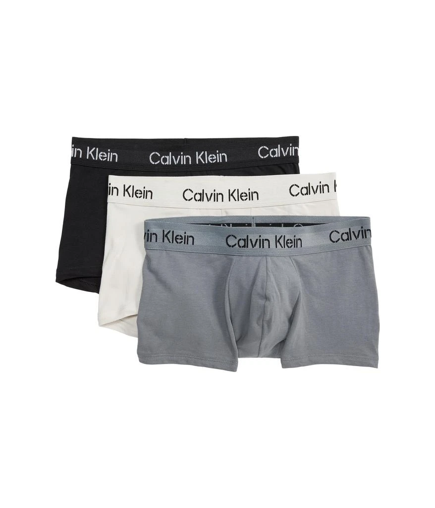商品Calvin Klein|Khakis Cotton Stretch Low Rise Trunks 3-Pack,价格¥354,第1张图片