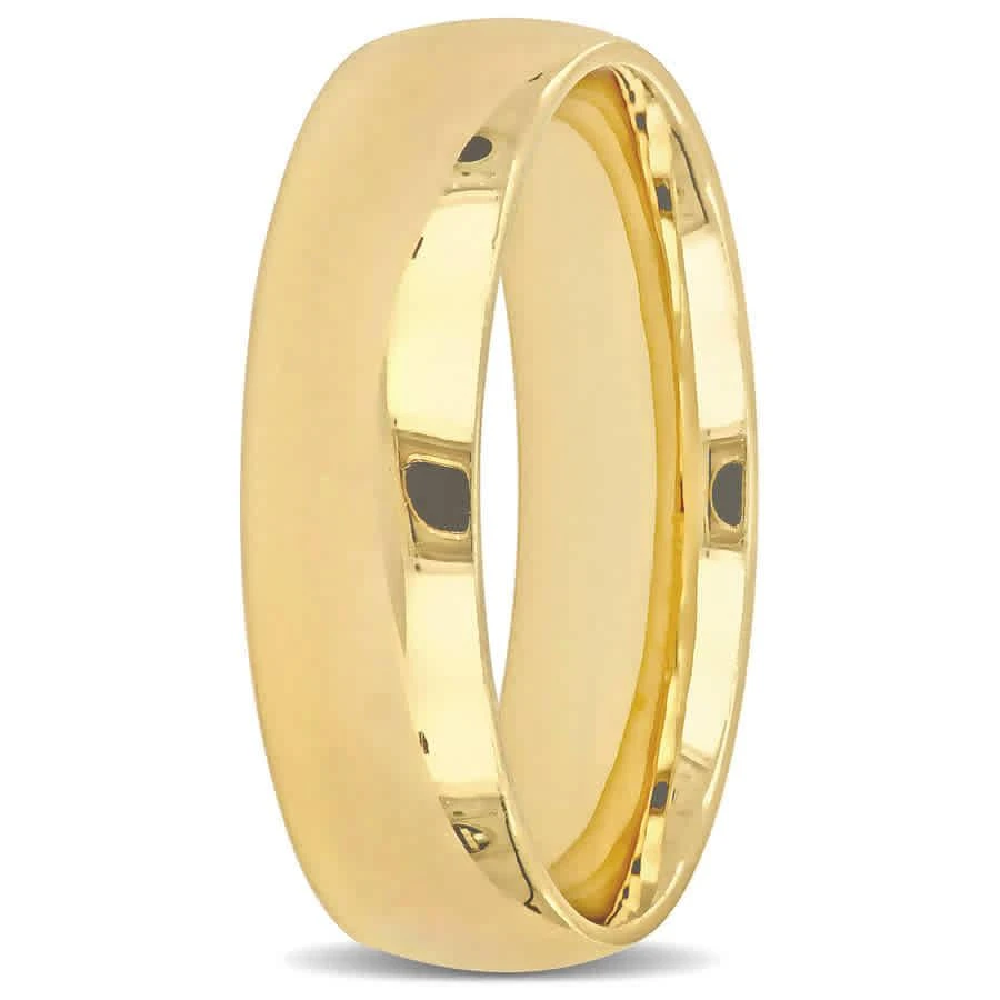 商品Amour|Men's 6mm Polished Finish Wedding Band in 14k Yellow Gold,价格¥1842,第2张图片详细描述