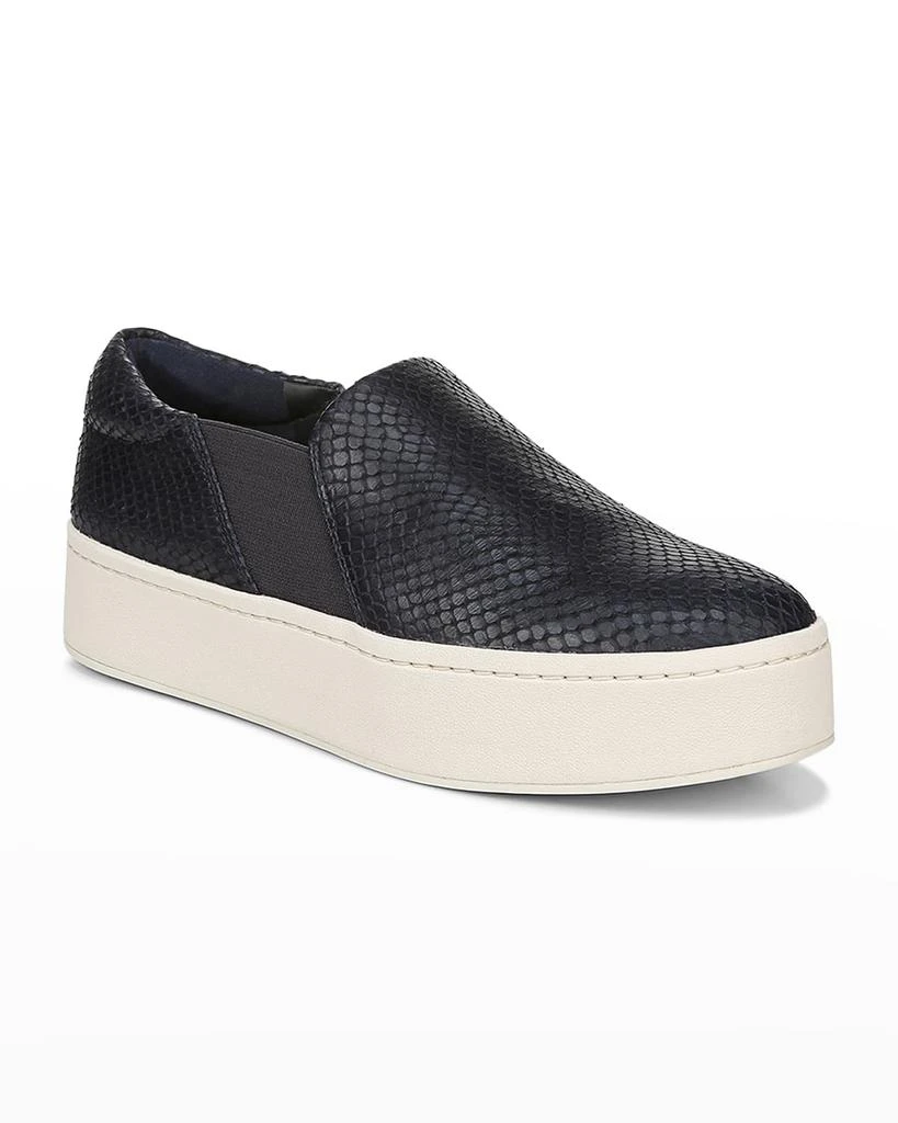 商品Vince|Warren Embossed Leather Platform Skate Sneakers,价格¥1722,第2张图片详细描述