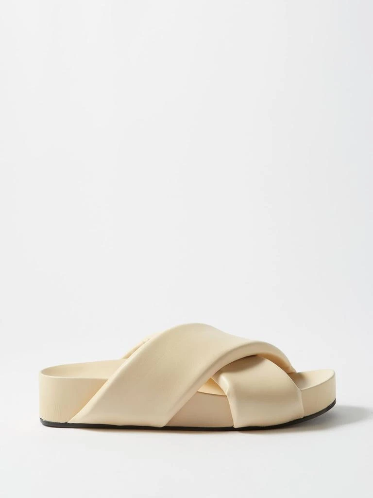 商品Jil Sander|Padded leather platform slides,价格¥2967,第1张图片