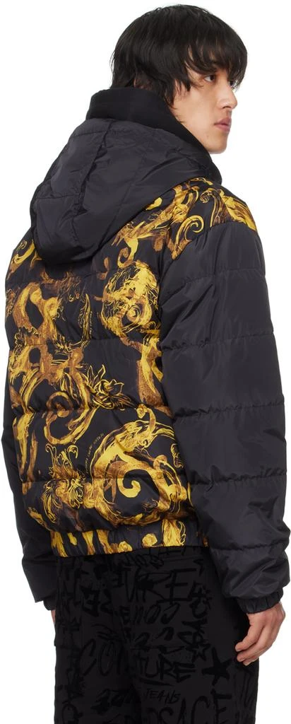 商品Versace|Black Watercolor Couture Down Jacket,价格¥4131,第3张图片详细描述