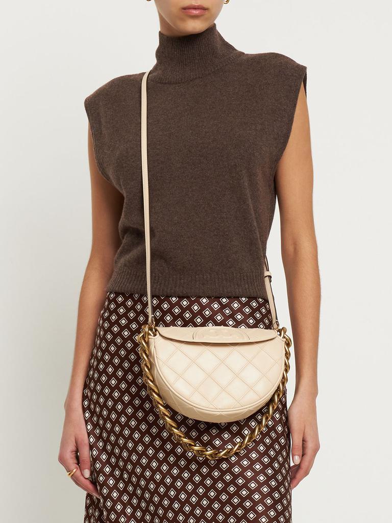 商品Tory Burch|Mini Fleming Soft Crescent Leather Bag,价格¥3568,第1张图片