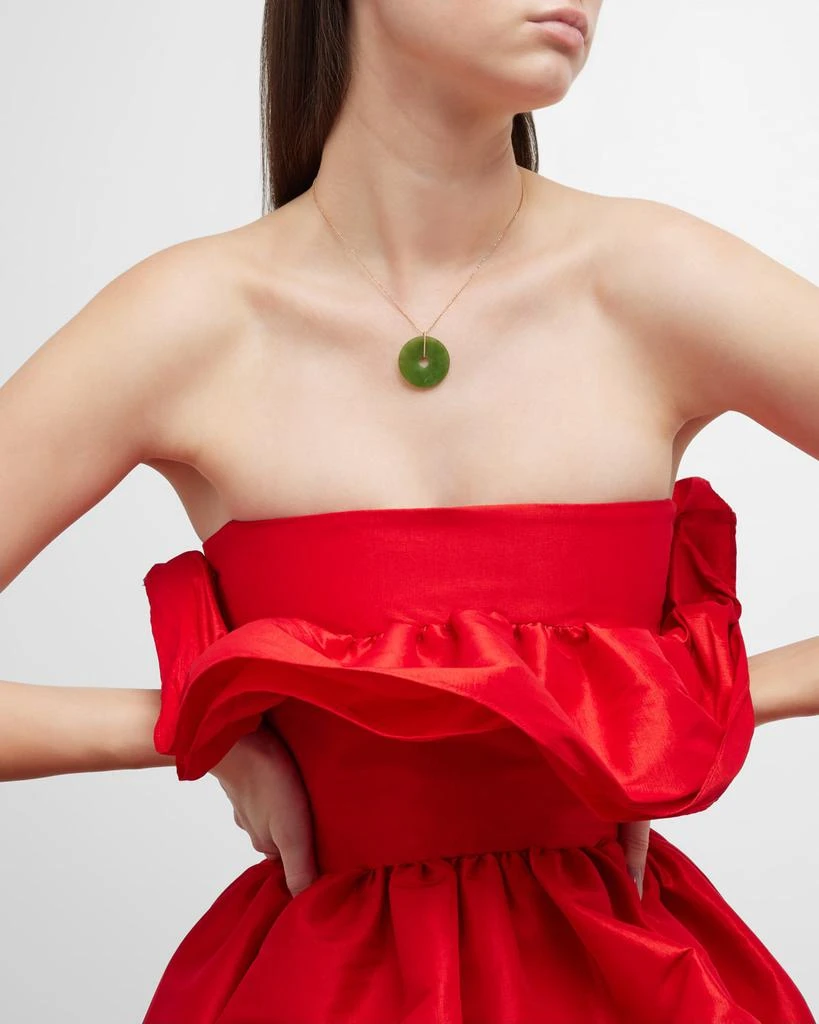 商品Ginette NY|18K Rose Gold Donut Jade On Chain Necklace,价格¥8550,第5张图片详细描述