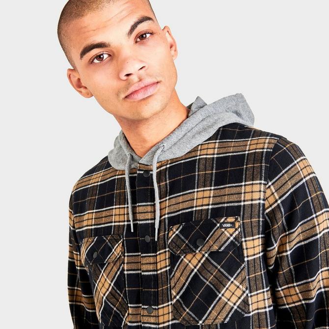 Men's Vans Parkway Hooded Flannel Buttondown Shirt商品第5张图片规格展示