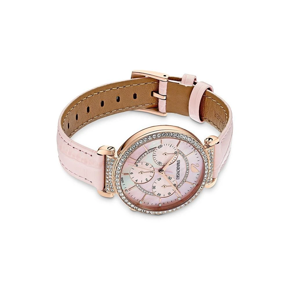 商品Swarovski|Passage Chrono Pink Leather Strap Watch, 9.52 mm,价格¥3615,第3张图片详细描述