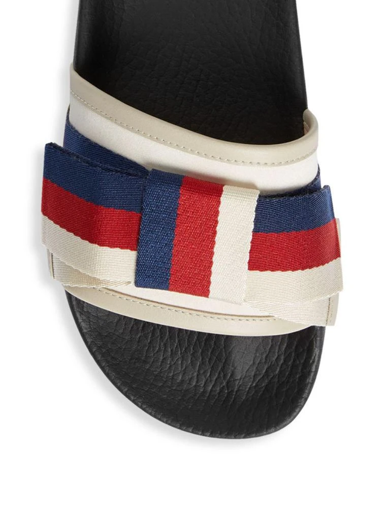 商品Gucci|Pursuit Satin Slides With Web Bow,价格¥3915,第3张图片详细描述