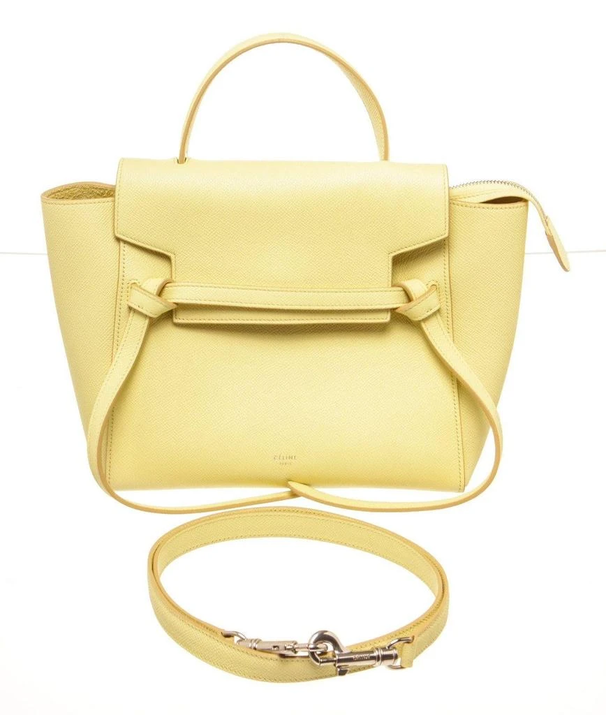 商品[二手商品] Celine|Celine Yellow Leather Micro Belt Bag Tex Shoulder Bag,价格¥15009,第1张图片