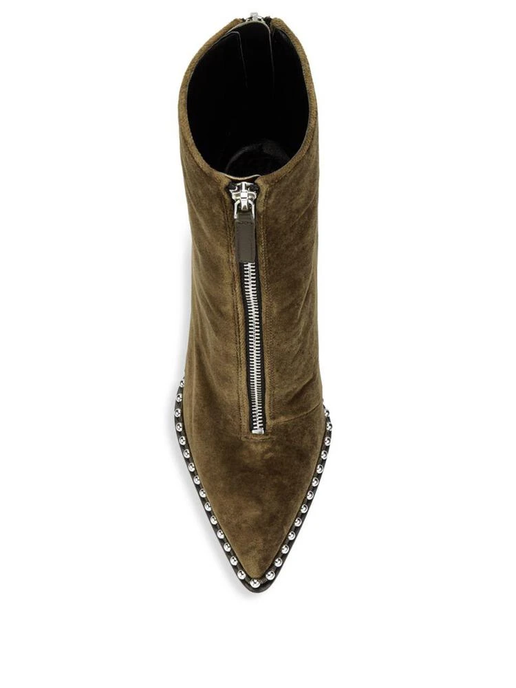 商品Alexander Wang|Eri Velvet Studded Booties,价格¥2560,第4张图片详细描述