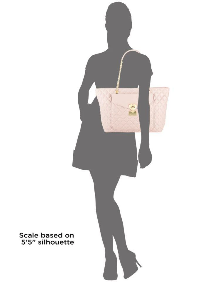 商品Moschino|Quilted Faux Leather Tote,价格¥1259,第3张图片详细描述
