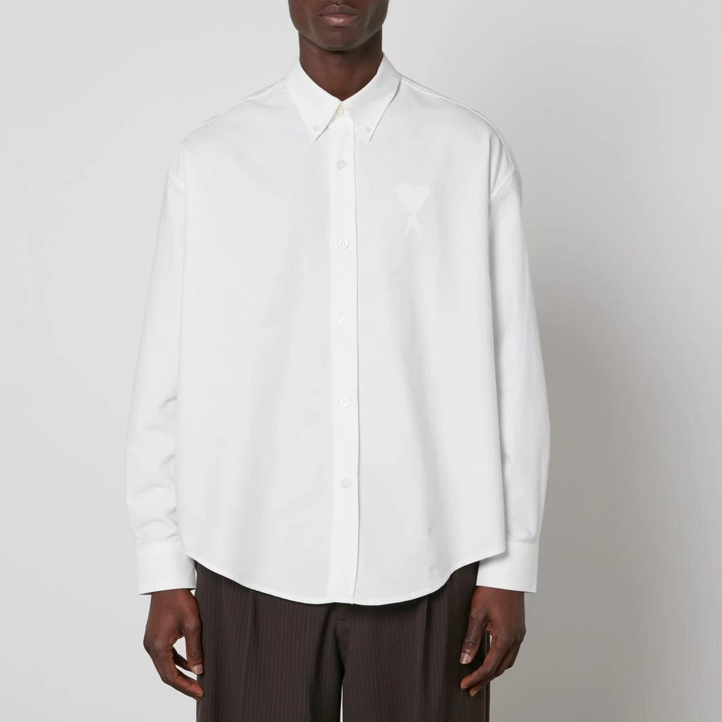 商品AMI|AMI De Coeur Cotton-Poplin Shirt,价格¥1062,第1张图片