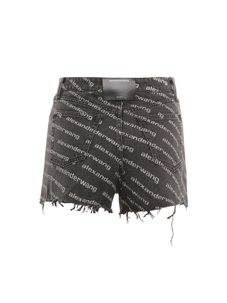 商品Alexander Wang|Cotton shorts with all-over logo print,价格¥1255,第2张图片详细描述