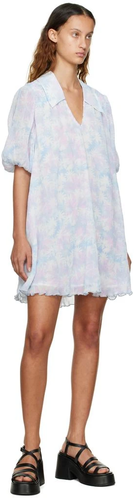 商品Ganni|Blue & Purple Pleated Minidress,价格¥1015,第4张图片详细描述