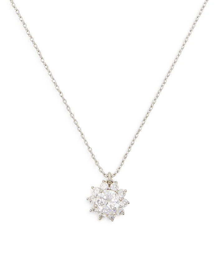 商品Kate Spade|Sunny Cubic Zirconia Halo Pendant Necklace in Gold Tone, 16"-19",价格¥307,第1张图片