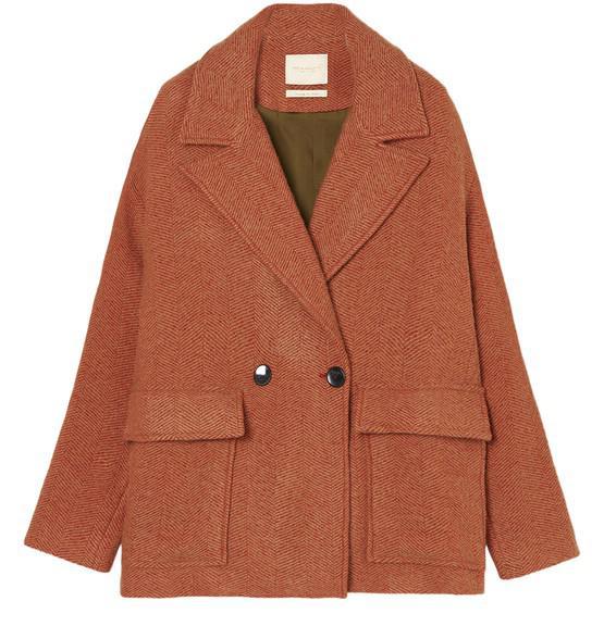 商品MOMONI|Tundra 人字纹羊毛大衣,价格¥4459,第1张图片