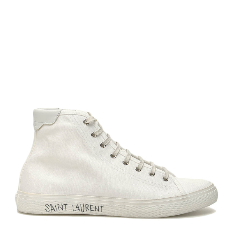 商品Yves Saint Laurent|YSL 圣罗兰 白色男士帆布鞋 606075-GUZ20-9030,价格¥2802,第1张图片