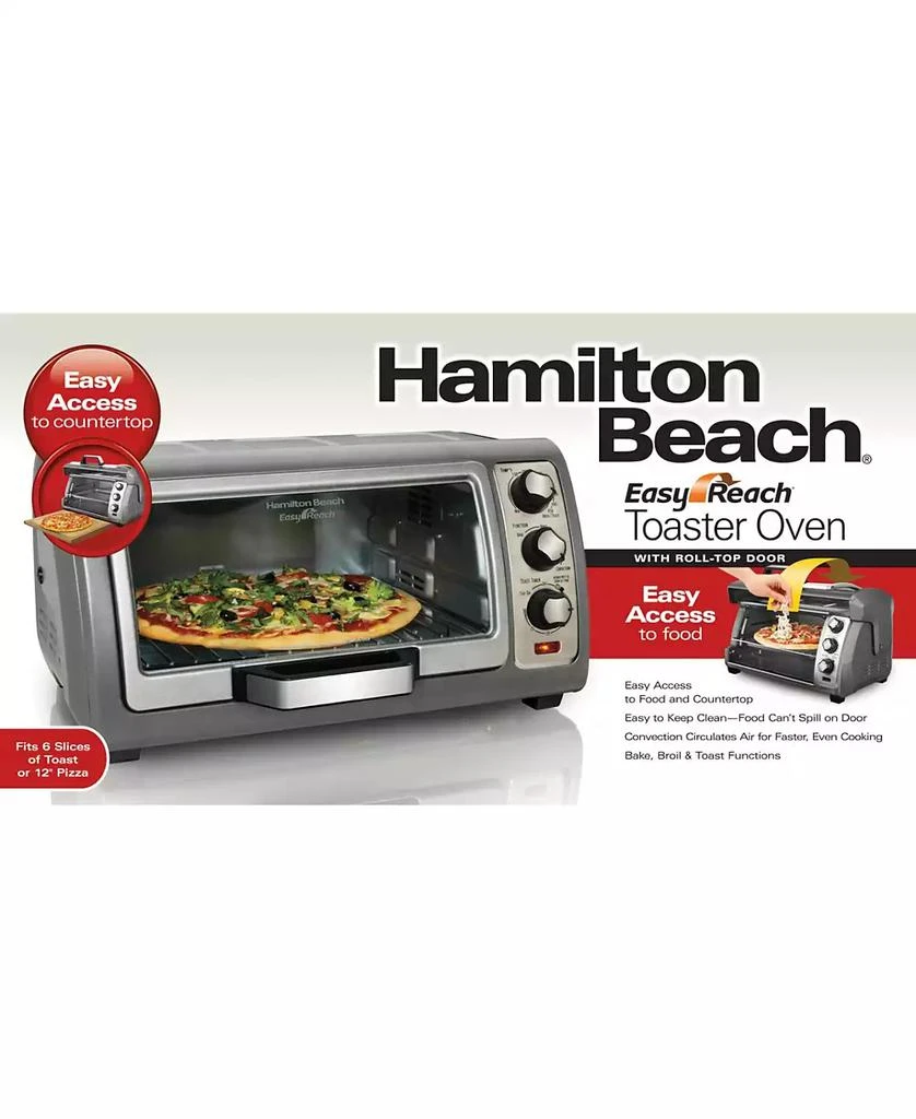 商品Hamilton Beach|Easy-Reach Toaster Oven with Roll-Top Door - 31126D,价格¥814,第3张图片详细描述