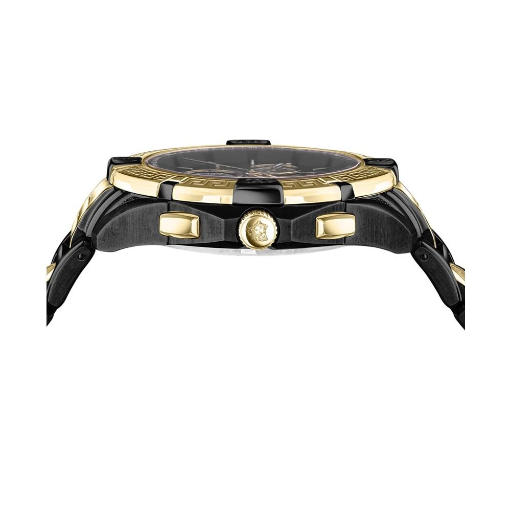 商品Versace|Men's Swiss Chronograph V-Greca Two-Tone Stainless Steel Bracelet Watch 46mm,价格¥10507,第2张图片详细描述