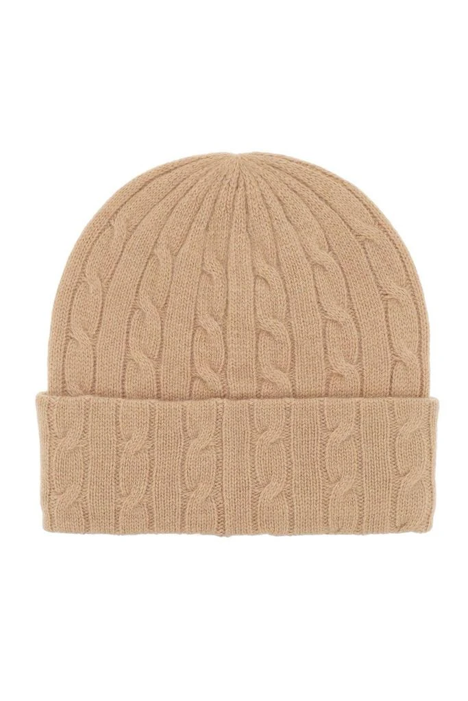 商品Ralph Lauren|Cable-knit cashmere and wool beanie hat,价格¥421,第2张图片详细描述