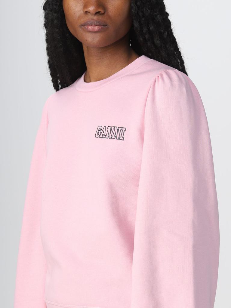 Ganni women's crewneck sweatshirt with logo商品第4张图片规格展示