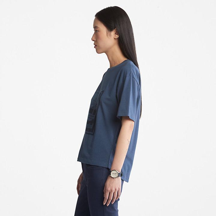 商品Timberland|Logo Graphic T-Shirt for Women in Blue,价格¥139,第6张图片详细描述