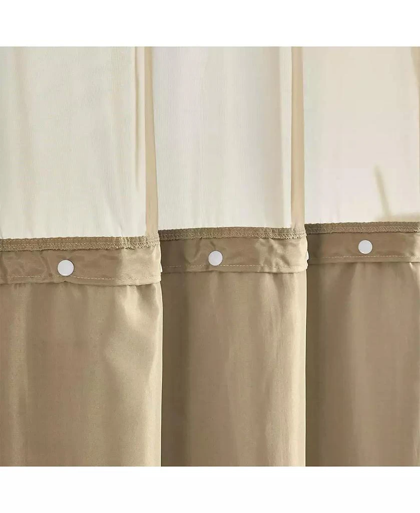 商品Awesome Home|Cotton Blend Soft Waffle Weave Shower Curtain with Snap in Liner, 72"X84",价格¥415,第4张图片详细描述
