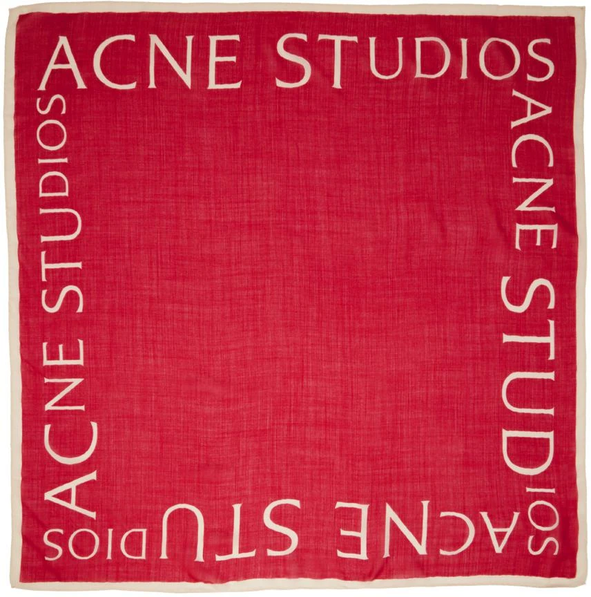 商品Acne Studios|Red Logo Scarf,价格¥858,第1张图片