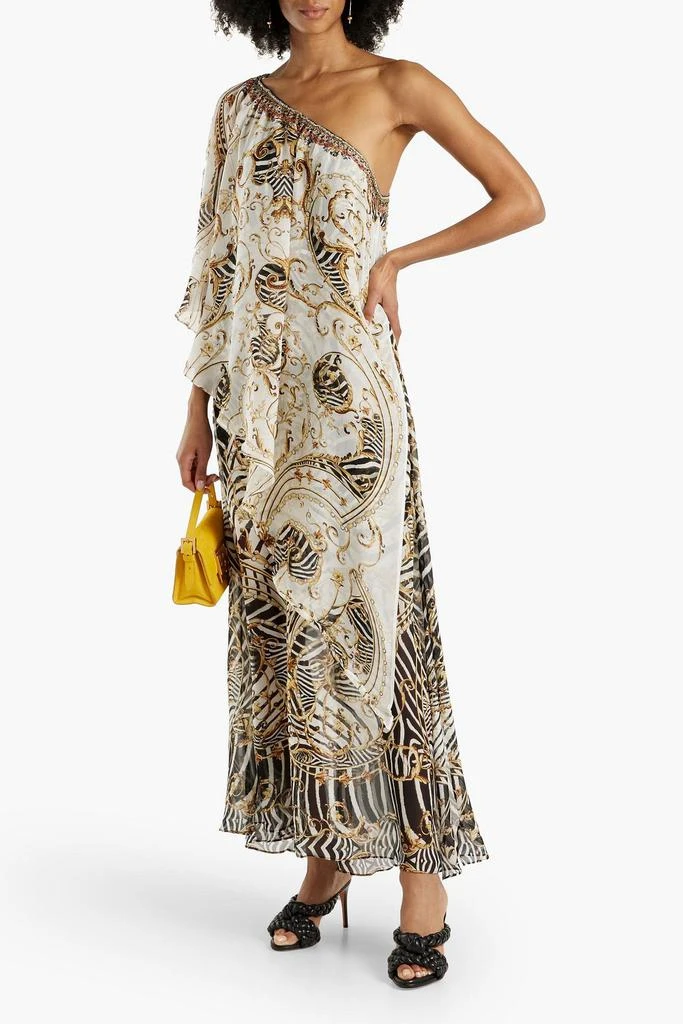 商品Camilla|One-shoulder embellished printed silk-chiffon maxi dress,价格¥1807,第2张图片详细描述