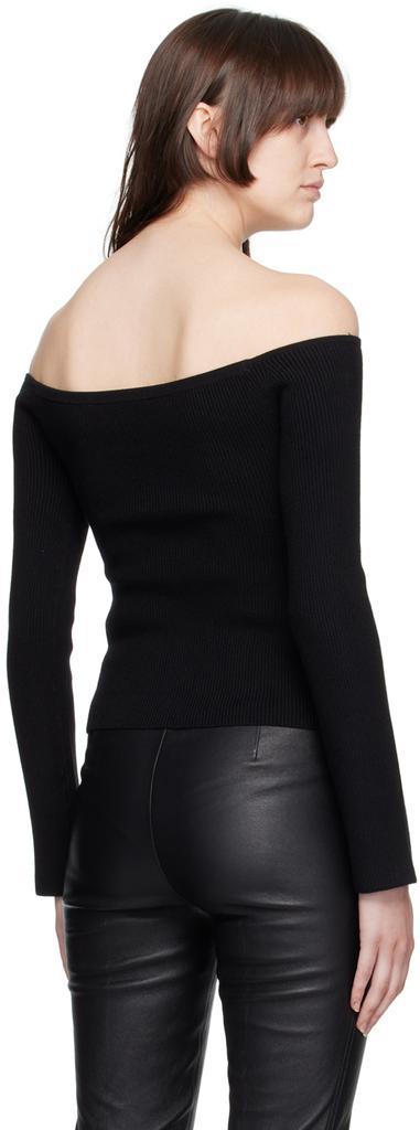 商品Helmut Lang|Black Off-The-Shoulder Long-Sleeve T-Shirt,价格¥1320,第5张图片详细描述