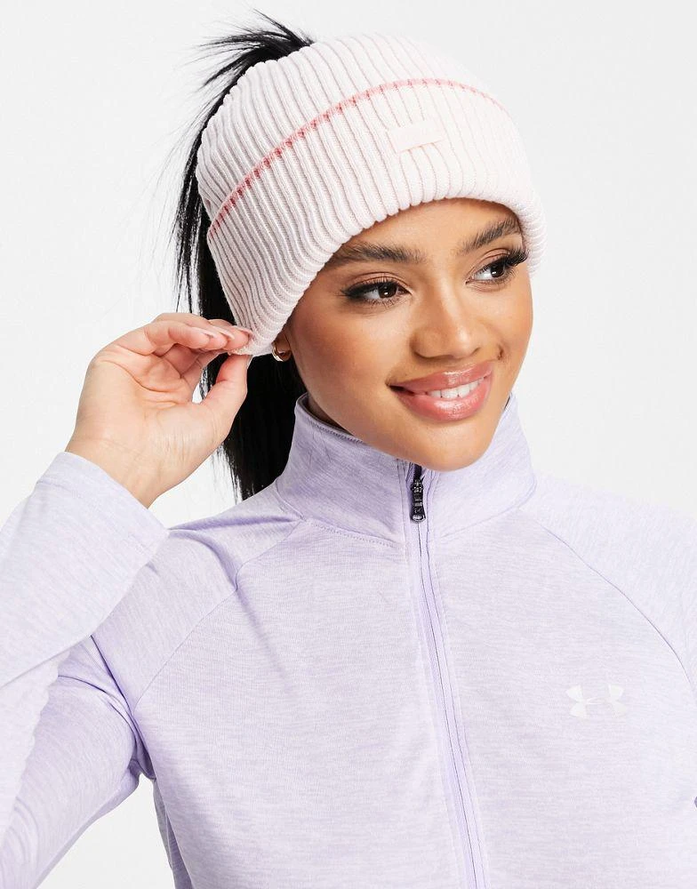 商品Under Armour|Under Armour mini logo beanie in pink,价格¥127,第1张图片