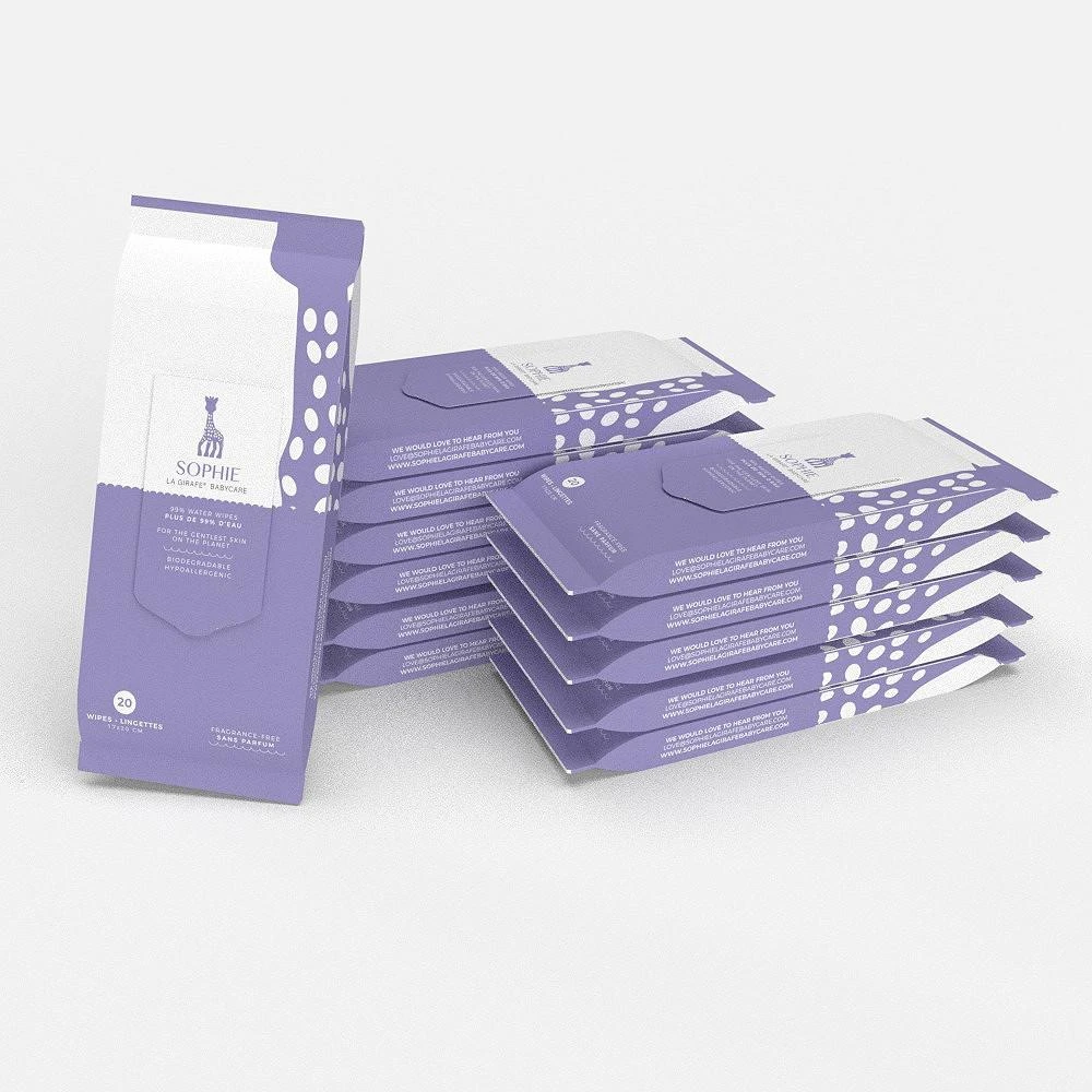 商品Sophie la Girafe Babycare|Water Wipes, 20 count-Case pack 12,价格¥261,第1张图片