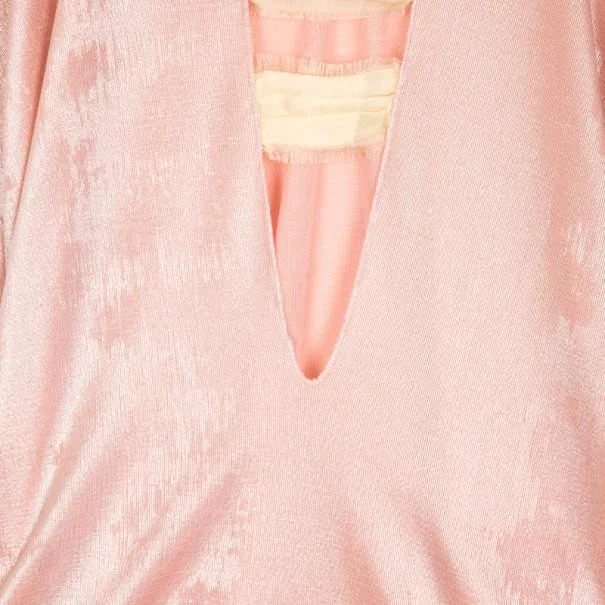 Roland Mouret Pink Metallic Stretch Top S 商品