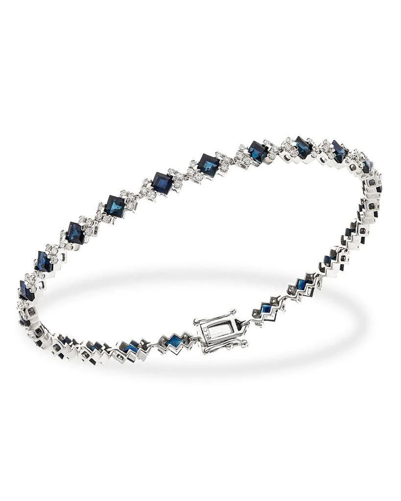 商品Bloomingdale's|Blue Sapphire & Diamond Tennis Bracelet in 14K White Gold,价格¥30108,第1张图片