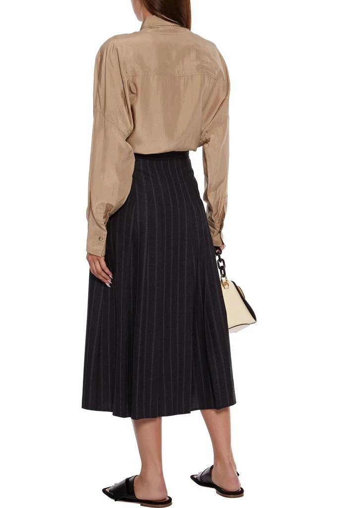 商品Brunello Cucinelli|Bead-embellished silk crepe de chine shirt,价格¥3110,第1张图片