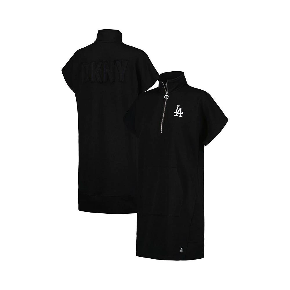 商品DKNY|Women's Black Los Angeles Dodgers Emily Quarter-Zip Sneaker Dress,价格¥599,第1张图片