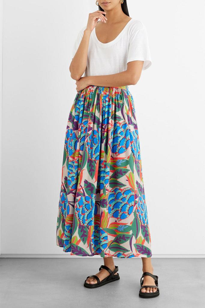 Louisa printed crepe maxi skirt商品第2张图片规格展示