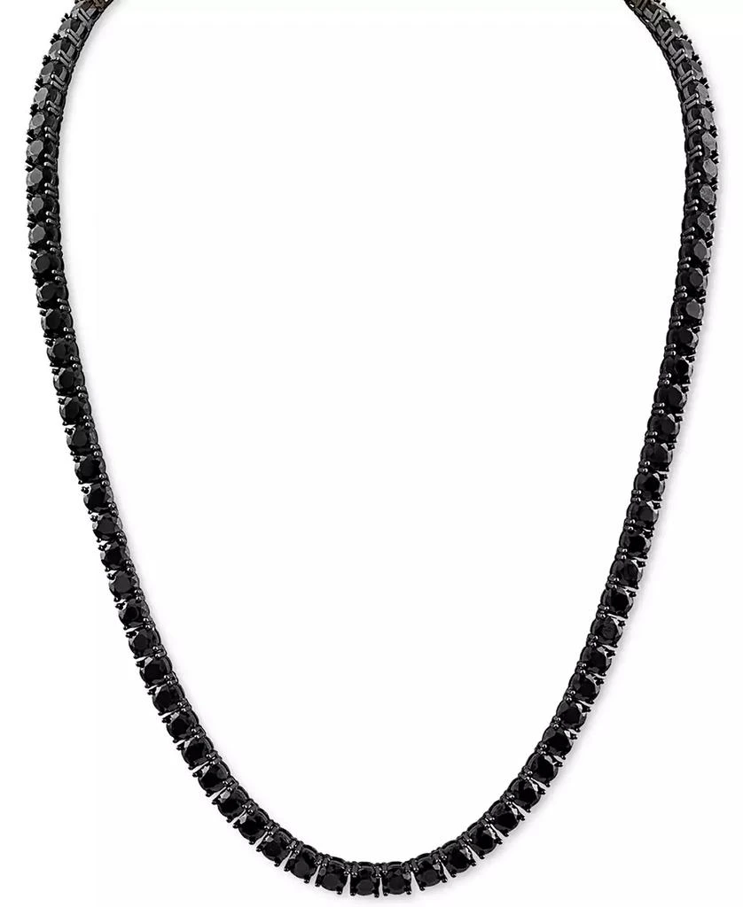 商品Esquire Men's Jewelry|Black Spinel 24" Tennis Necklace in Black Ruthenium-Plated Sterling Silver, Created for Macy's,价格¥2919,第1张图片