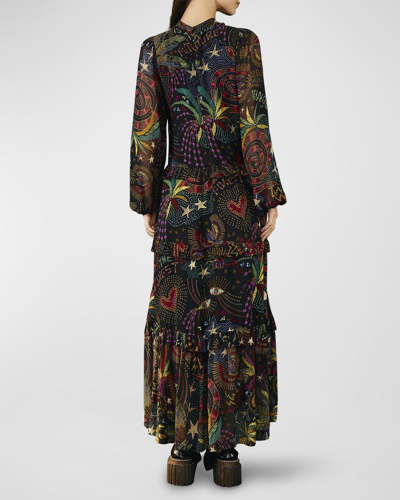 商品Farm Rio|Amazonia Puff-Sleeve Printed Maxi Dress,价格¥2400,第4张图片详细描述