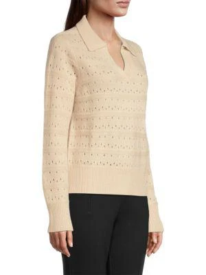 商品Tahari|Eyelet Cashmere Sweater,价格¥1037,第3张图片详细描述