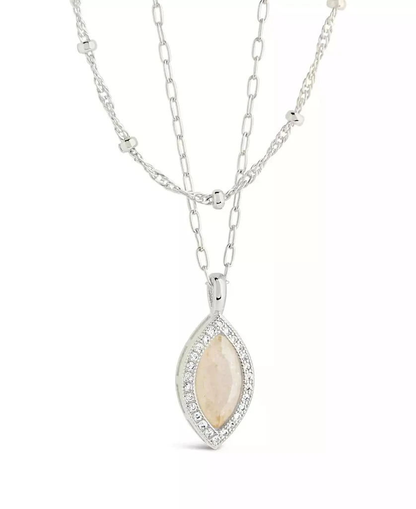 商品Sterling Forever|Calla Layered Necklace,价格¥443,第2张图片详细描述