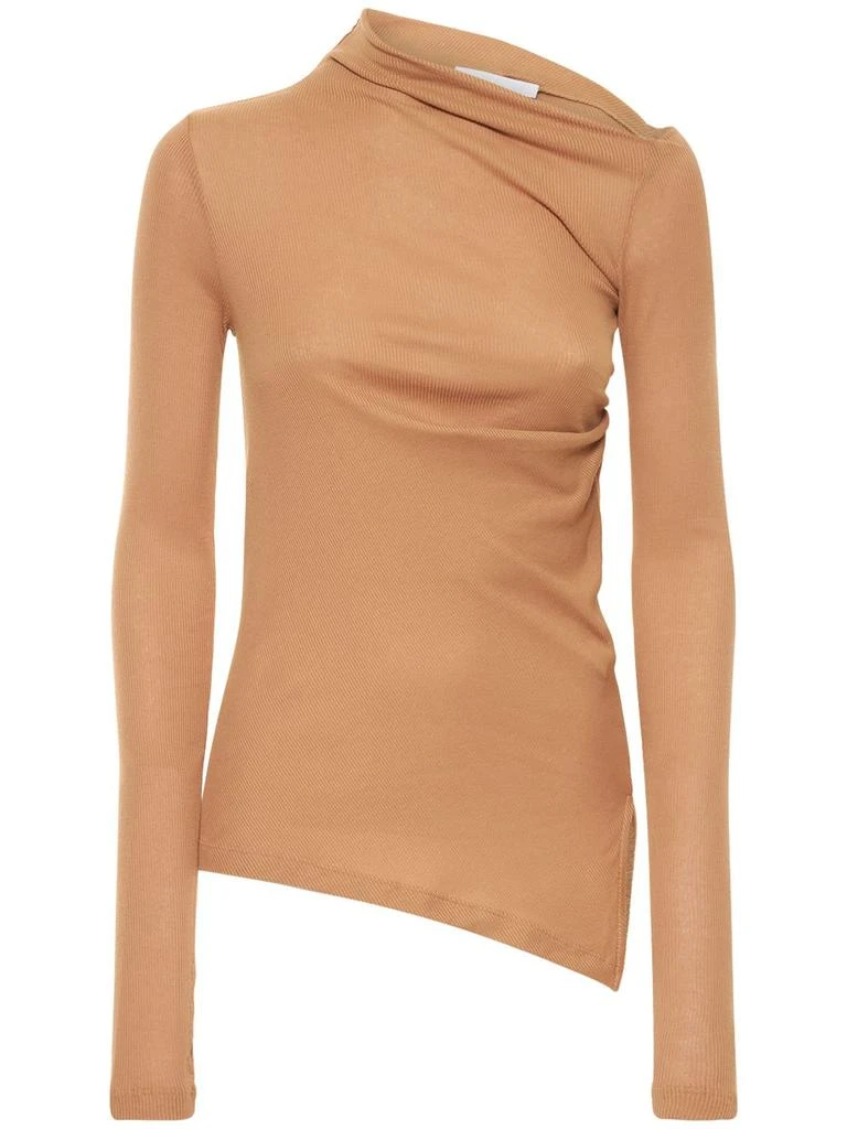 商品Helmut Lang|Draped Cotton Mesh Top,价格¥1206,第1张图片