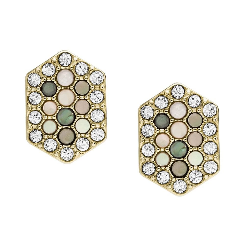 商品Fossil|Val Holiday Sparkles Black Mother of Pearl Stud Earring,价格¥414,第1张图片