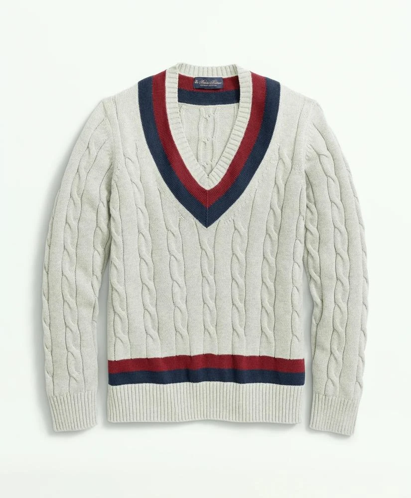 商品Brooks Brothers|Vintage-Inspired Tennis V-Neck Sweater in Supima® Cotton,价格¥1230,第2张图片详细描述